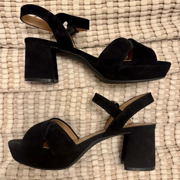 Aerosoles Cosmos Black Women's Platform Sandals - Picture 2 of 8